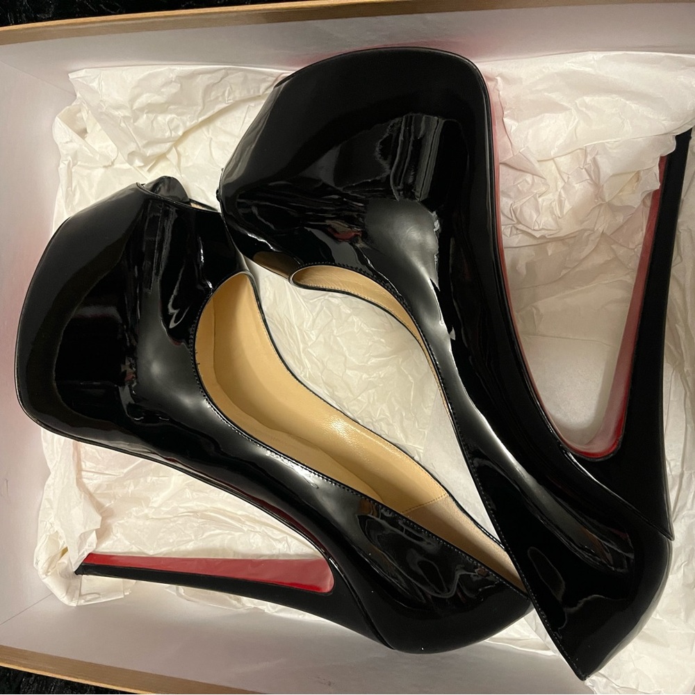 Christian Louboutin Black and Red Stiletto Heels